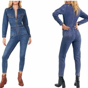 Free people denim jumpsuit